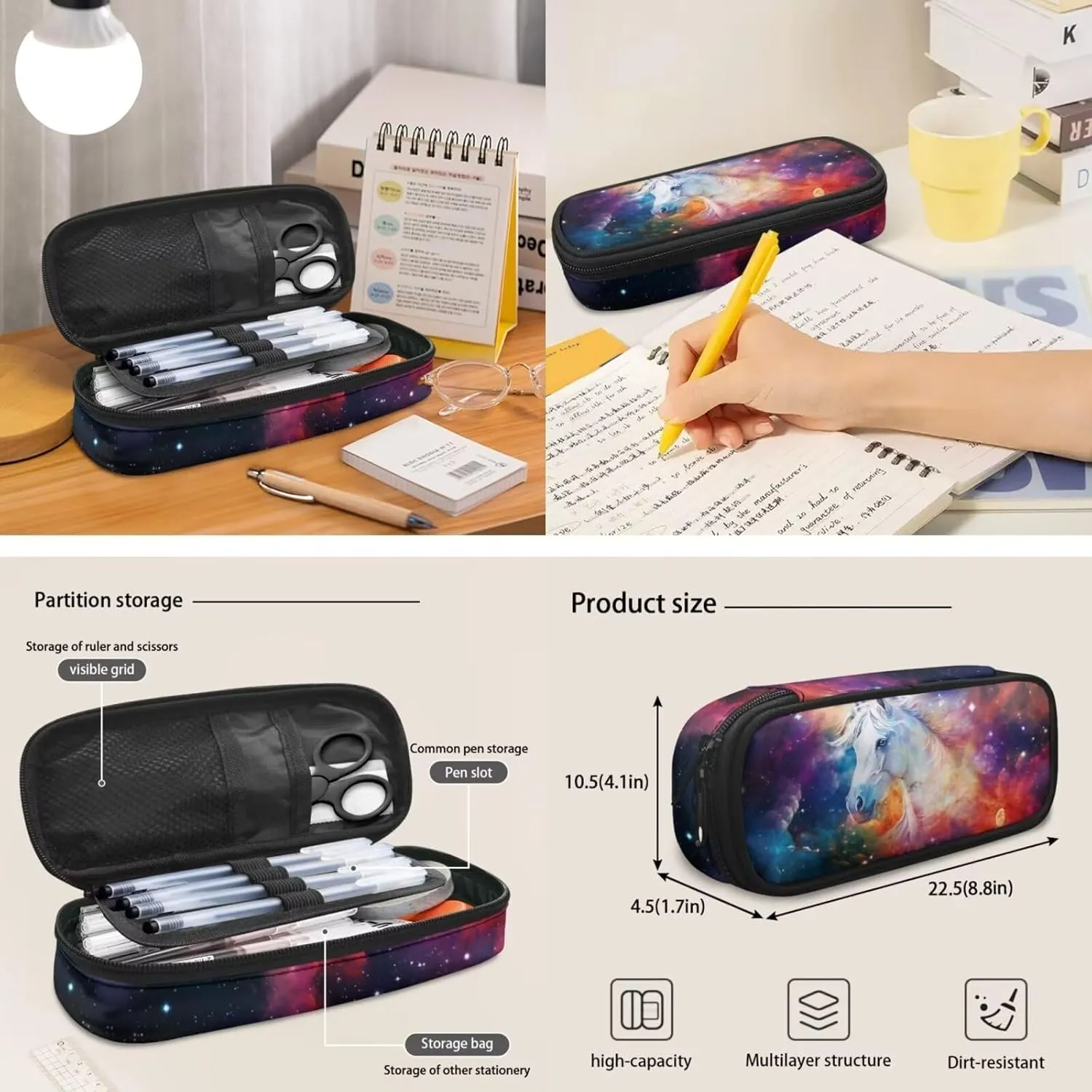 17 Inch Backpack School Laptop Bag Bookbag for Women Teens Students Office Picnic Travel Comfortable Unfading Large Capacity Adjustable Color Horse