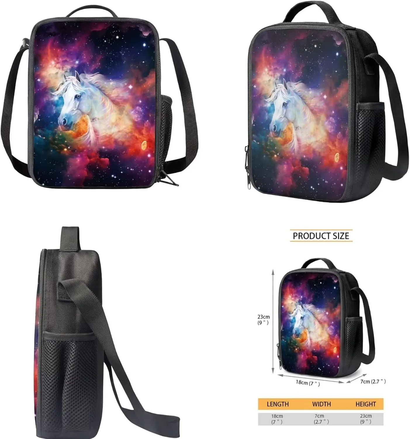 17 Inch Backpack School Laptop Bag Bookbag for Women Teens Students Office Picnic Travel Comfortable Unfading Large Capacity Adjustable Color Horse