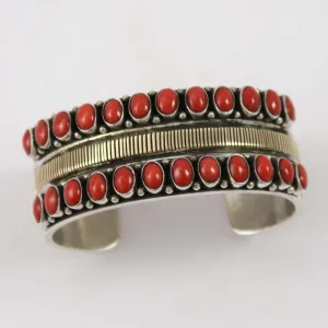1990s Coral Row Cuff