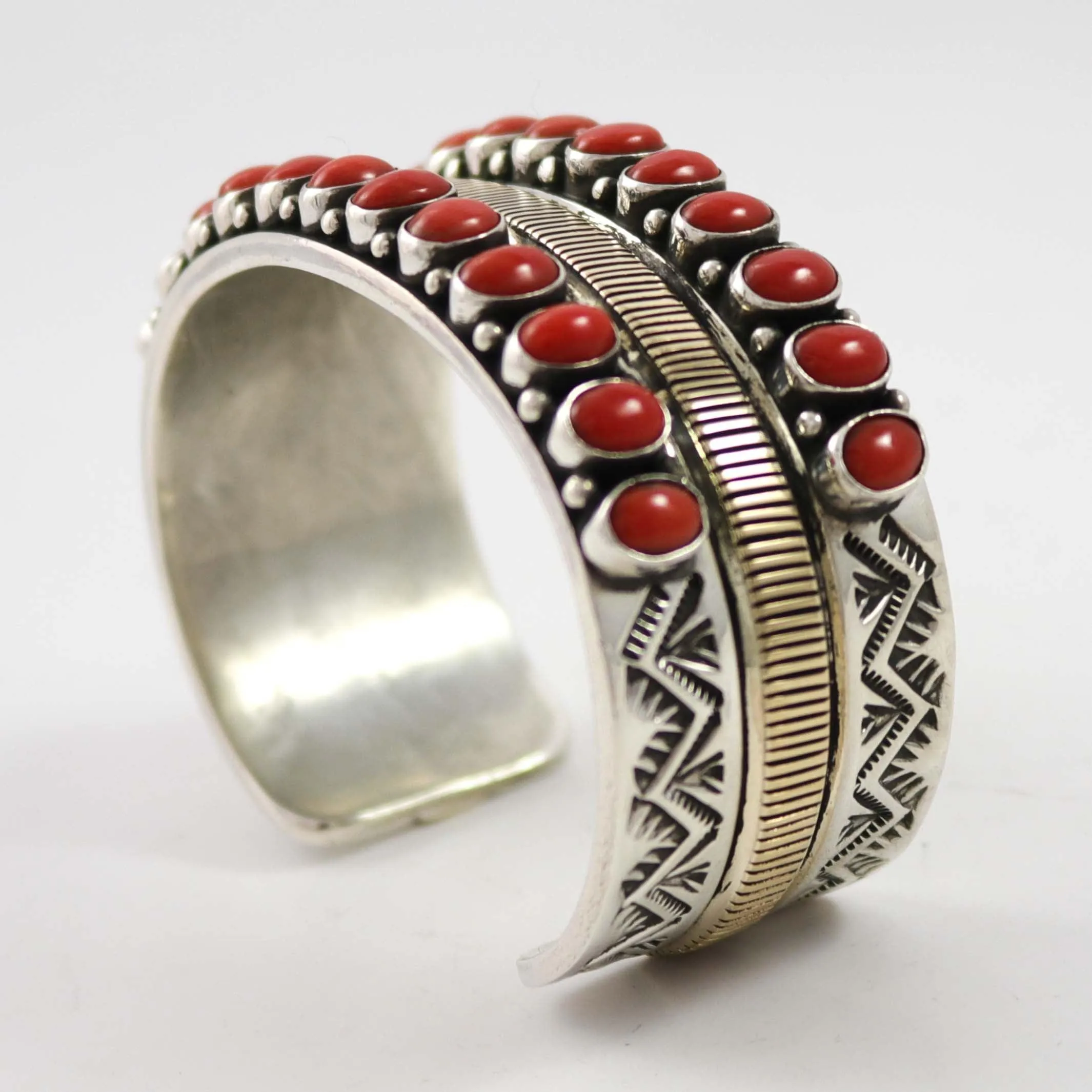 1990s Coral Row Cuff