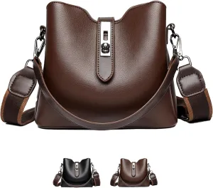 2025 Three Straps Bucket Bag for Women, Fashion Crossbody Bag with Generous Capacity & Sophisticated Solid Color Design