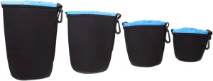 4Pcs Neoprene Lens Pouch Camera Lens Case for Mirrorless Lenses Protective Storage Bag with Contemporary Design Camera Lens Accessories