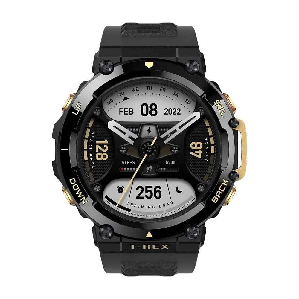 Amazfit T-Rex 2 smartwatch, black/gold