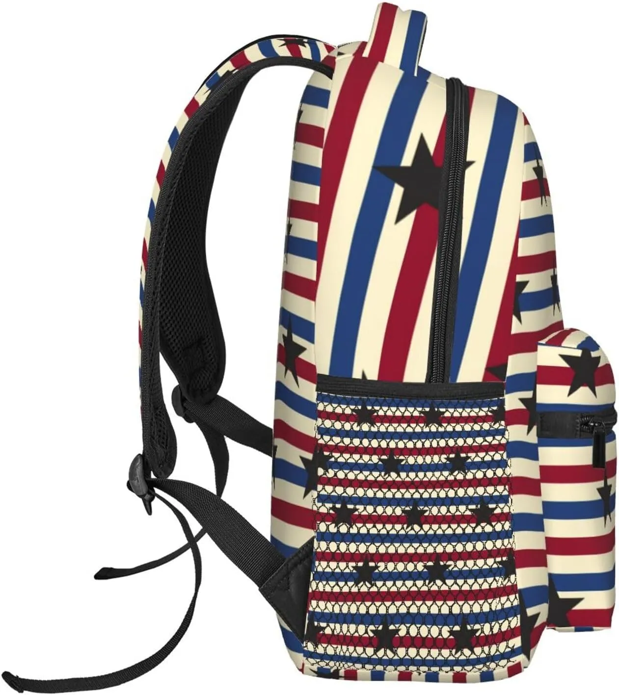 American Flag Stars Backpack Casual Laptop Backpack Double Shoulder Bag Lightweight Backpack For Women Men Travel