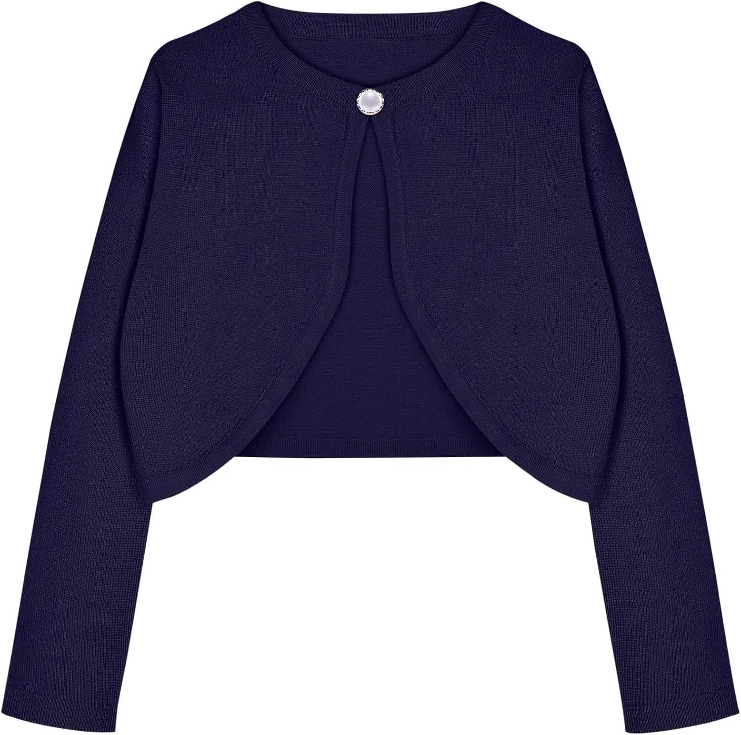 Arshiner Girls Open Front Shrug Cardigan Kids Children Knit Long Sleeve Bolero with Button Closure