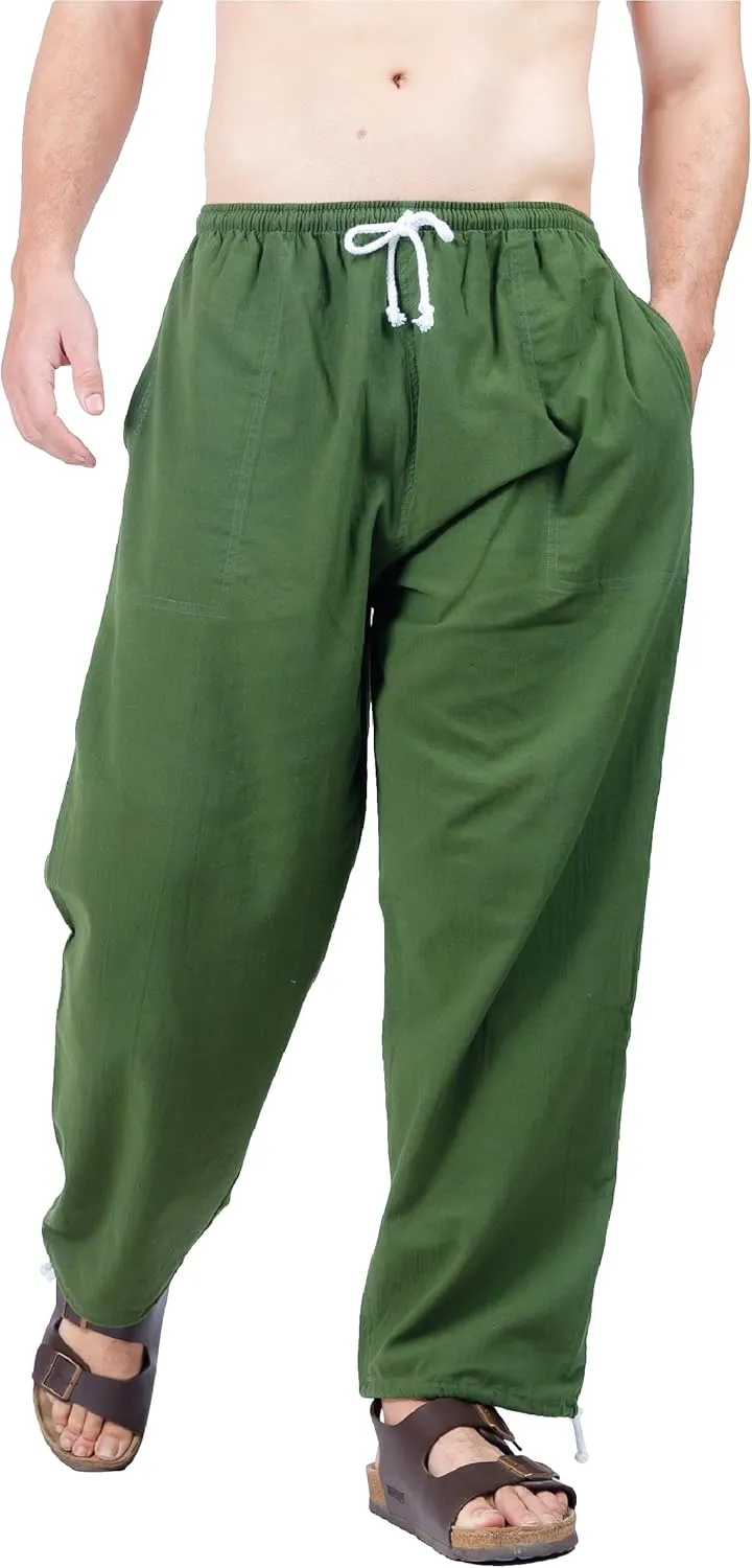 Baggy Sweatpants Men Cotton, Drawstring Lounge Pants, Relaxed Fit, Ideal for Comfort