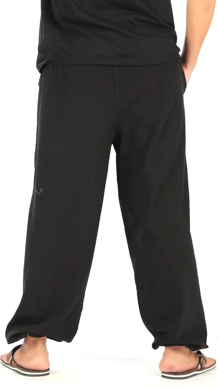 Baggy Sweatpants Men Cotton, Drawstring Lounge Pants, Relaxed Fit, Ideal for Comfort
