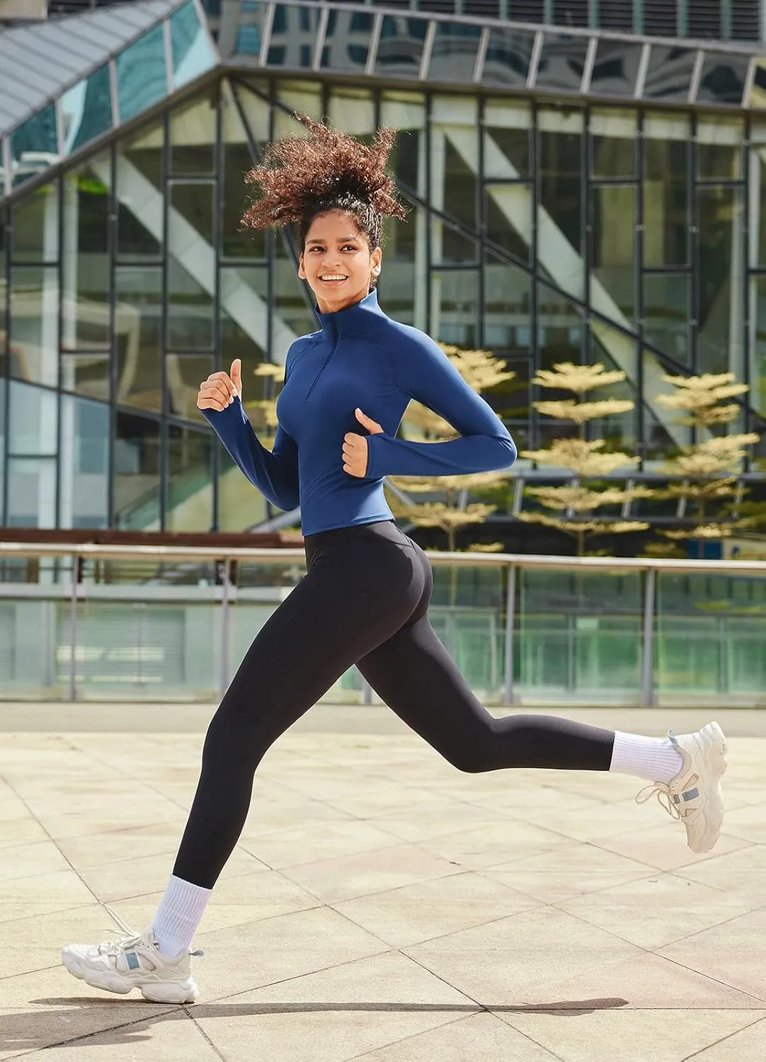 baleaf Women's Fleece Lined Leggings Water Resistant Thermal Winter Warm Tights High Waisted with Pockets Running Gear