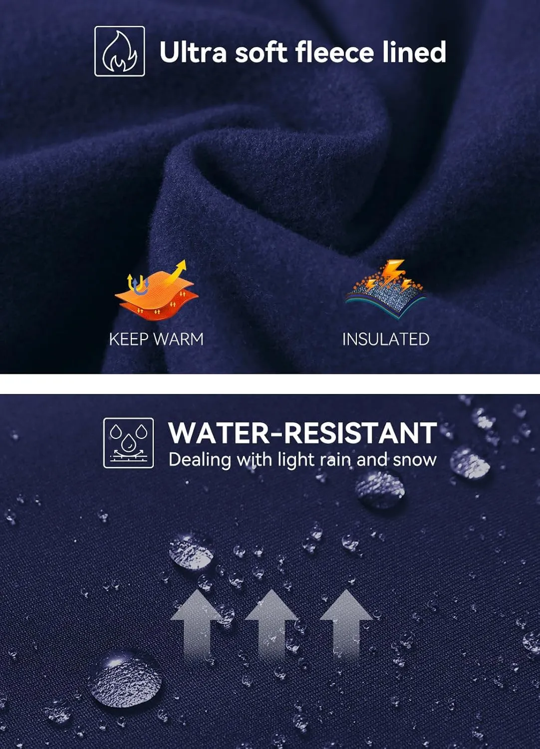 baleaf Women's Fleece Lined Leggings Water Resistant Thermal Winter Warm Tights High Waisted with Pockets Running Gear