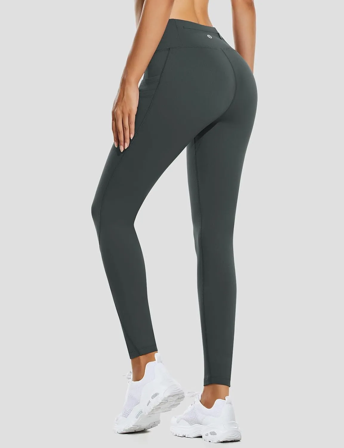 baleaf Women's Fleece Lined Leggings Water Resistant Thermal Winter Warm Tights High Waisted with Pockets Running Gear