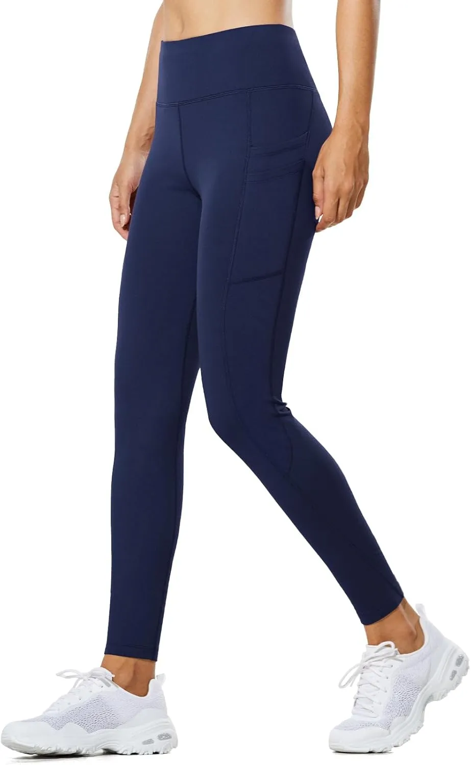 baleaf Women's Fleece Lined Leggings Water Resistant Thermal Winter Warm Tights High Waisted with Pockets Running Gear