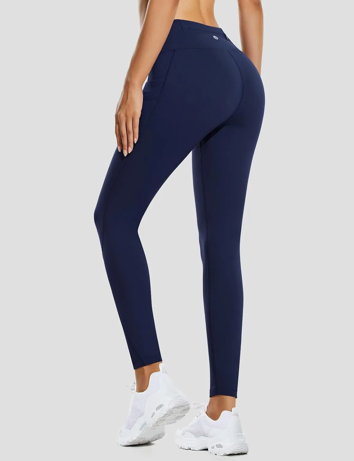 baleaf Women's Fleece Lined Leggings Water Resistant Thermal Winter Warm Tights High Waisted with Pockets Running Gear