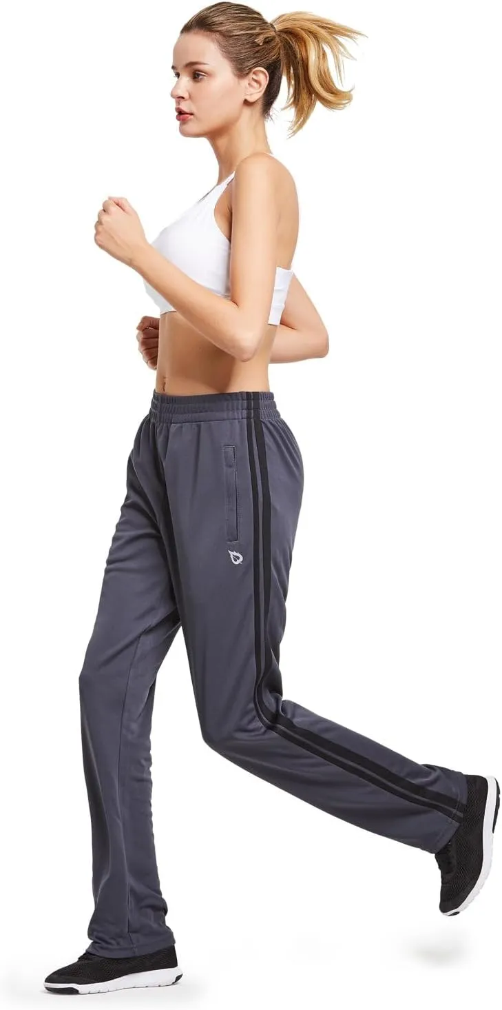 baleaf Women's Track Pants Athletic Jogging Sweatpants Zipper Pockets Warm-Up Sports Running Pants