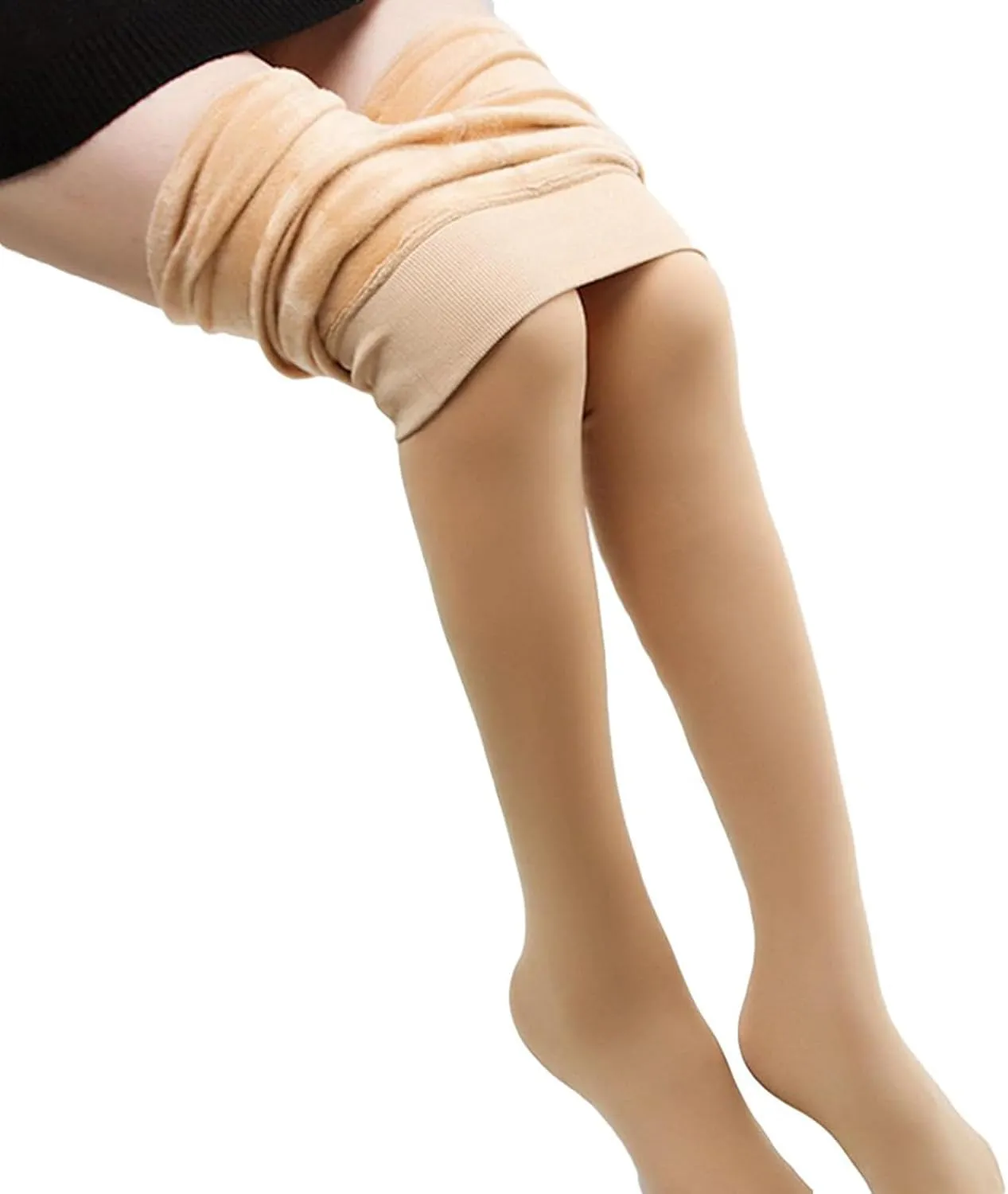 Blostirno Women's Fleece Lined Tights Thermal Pantyhose Leggings Opaque Winter Warm Thick Stockings Tights