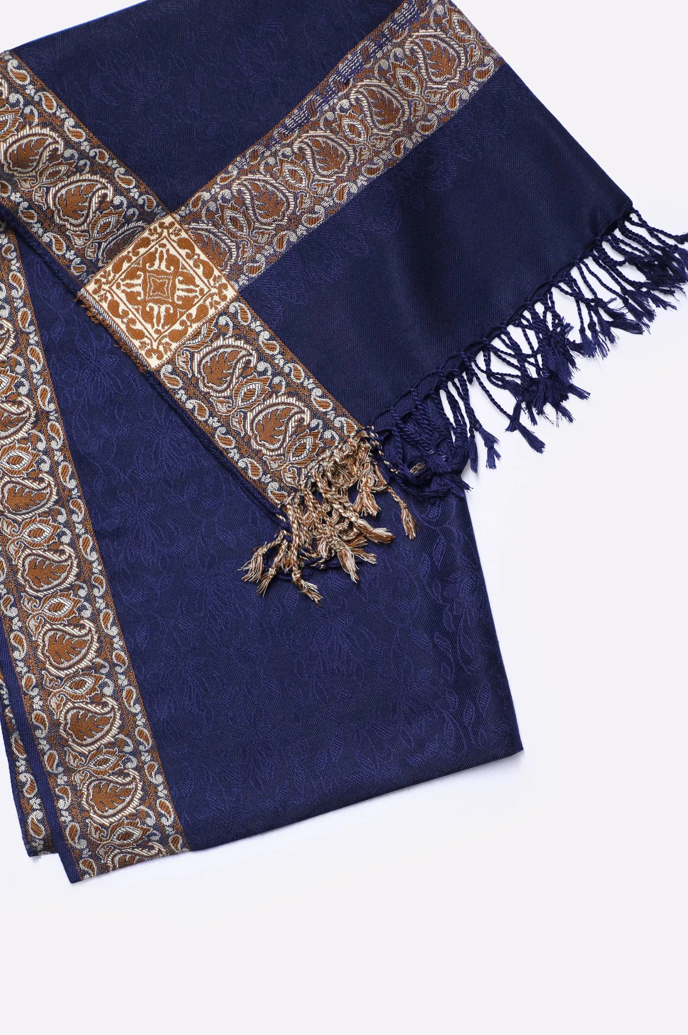 Blue Embroidered Shawl