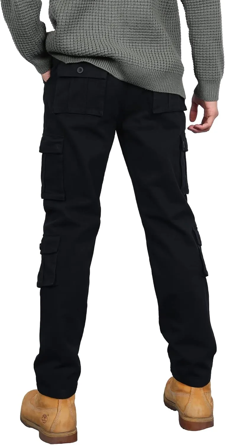 BOJIN Men's Cargo Pants Casual Military Army Camo Relaxed Fit Cotton Combat Camouflage Cargo Work Pants with 8 Pockets
