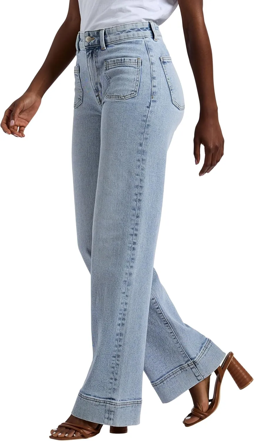 Buffalo David Bitton Women's Addie High Rise Wide Leg Jeans