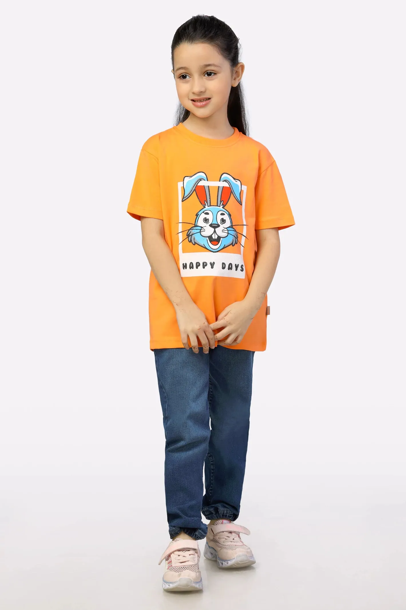 Bunny Printed Girls T-Shirt