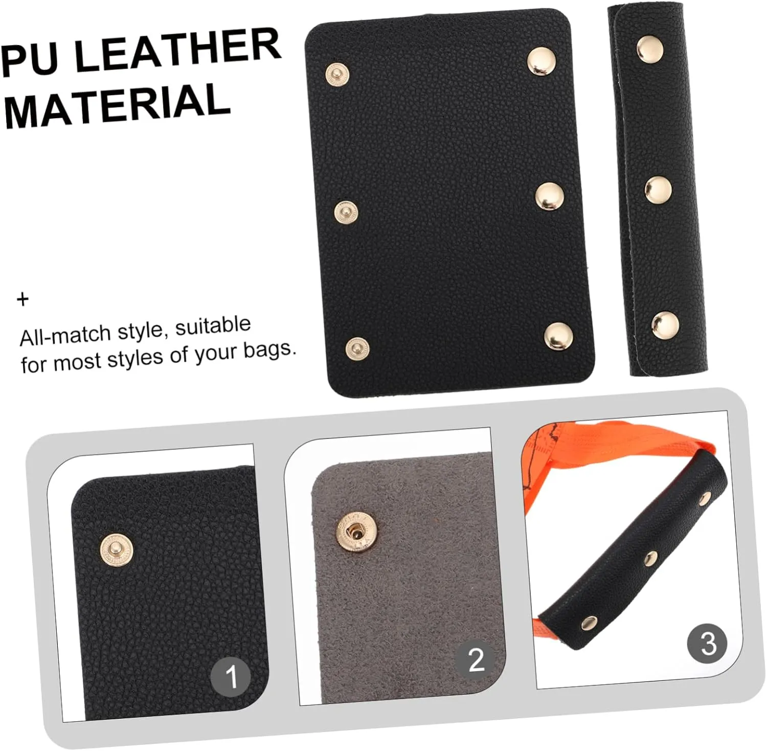 Cabilock 3 Pcs Elegant Bag Handle Wrap Handbag Strap Protector Saddle Design for Comfortable Lifting Wallet Handle Protector Tote Bag Saddle Decoration