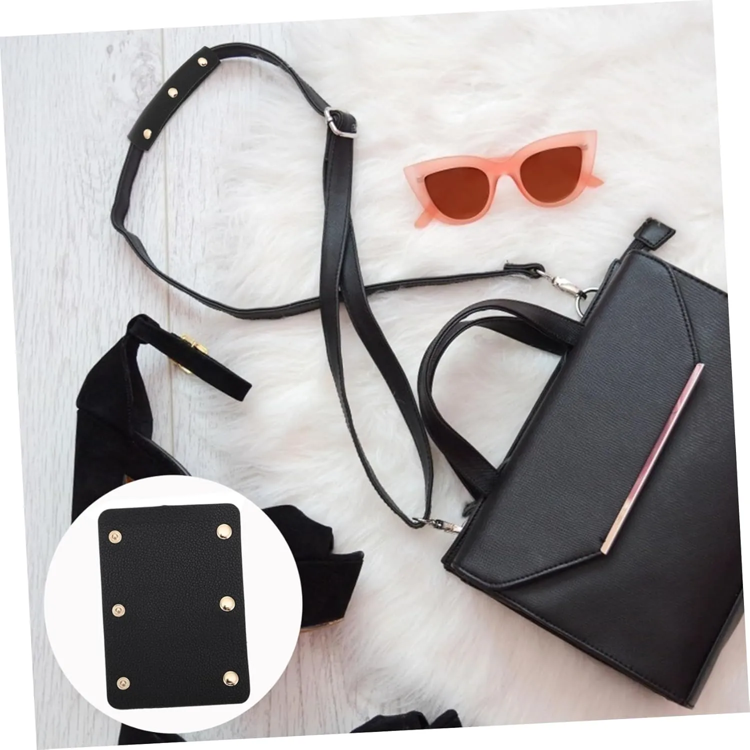 Cabilock 3 Pcs Elegant Bag Handle Wrap Handbag Strap Protector Saddle Design for Comfortable Lifting Wallet Handle Protector Tote Bag Saddle Decoration