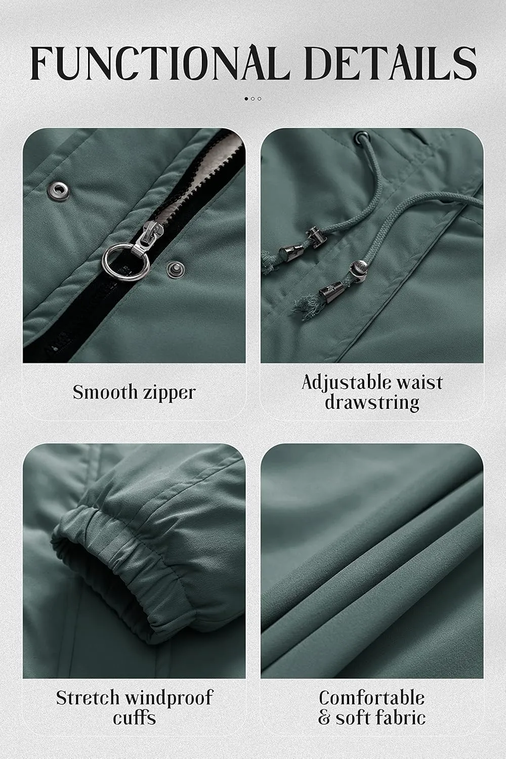 Chrisuno Women's Mid-Length Parka Winter Outerwear Jacket Soft Fleece Warm Snow Coat