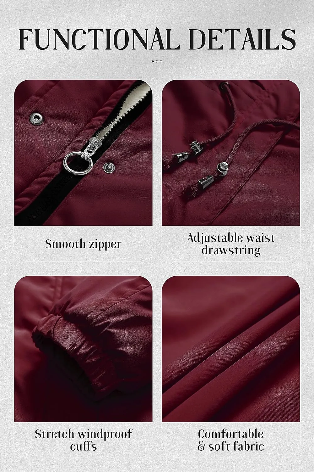 Chrisuno Women's Mid-Length Parka Winter Outerwear Jacket Soft Fleece Warm Snow Coat