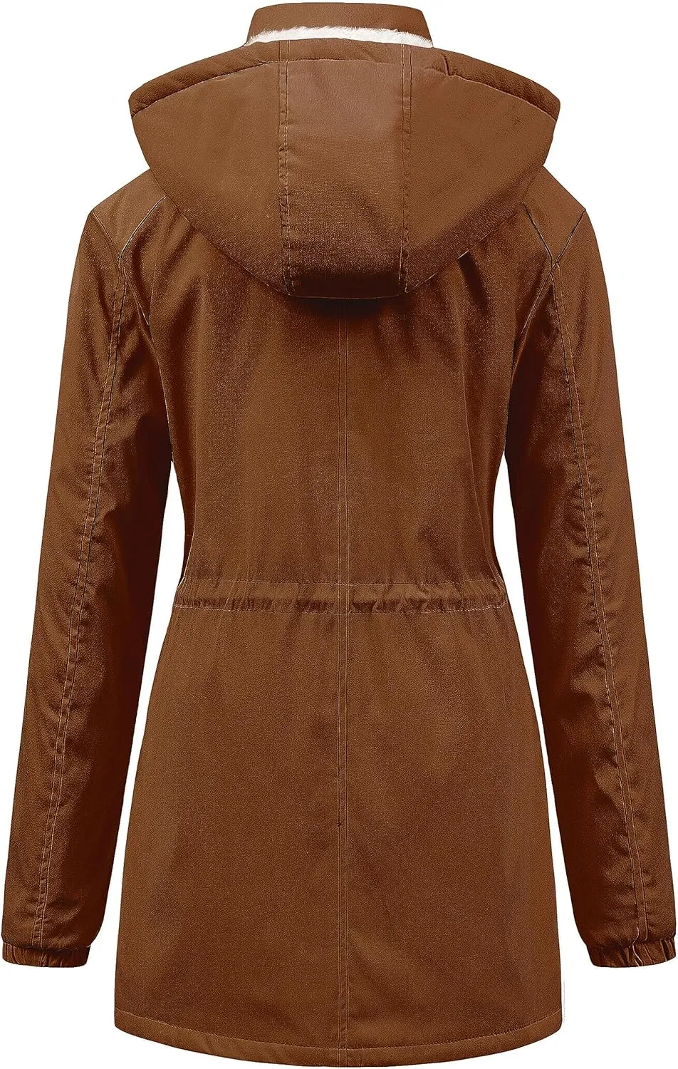 Chrisuno Women's Mid-Length Parka Winter Outerwear Jacket Soft Fleece Warm Snow Coat