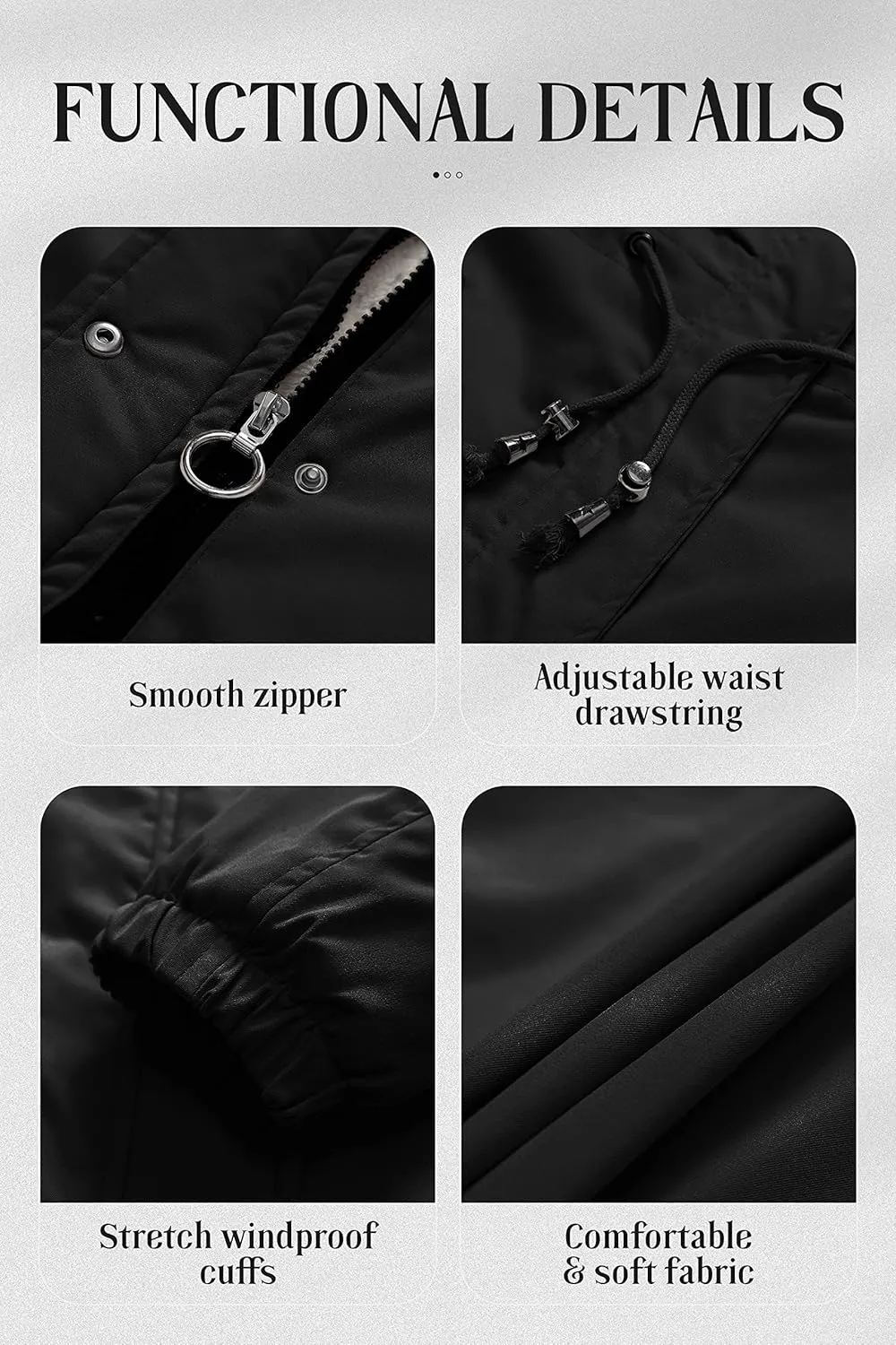 Chrisuno Women's Mid-Length Parka Winter Outerwear Jacket Soft Fleece Warm Snow Coat