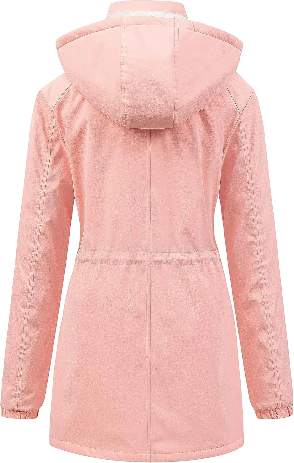 Chrisuno Women's Mid-Length Parka Winter Outerwear Jacket Soft Fleece Warm Snow Coat