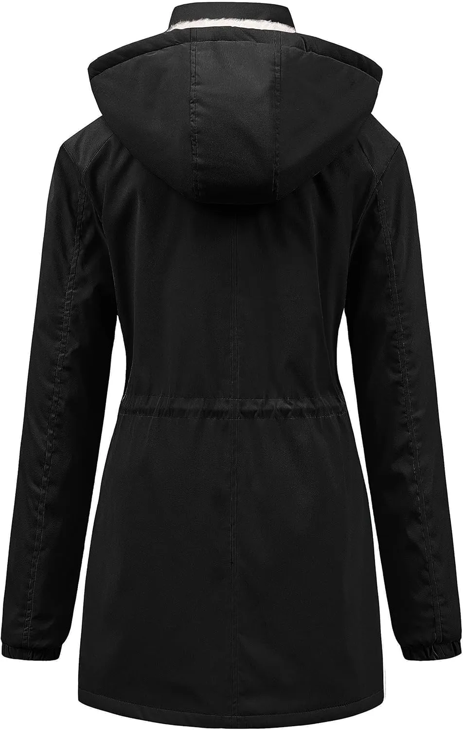 Chrisuno Women's Mid-Length Parka Winter Outerwear Jacket Soft Fleece Warm Snow Coat