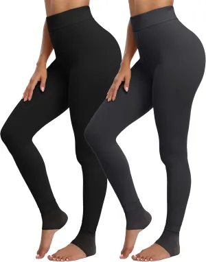 CHRLEISURE Women's Winter Warm Fleece Lined Leggings - Thick Velvet Tights Thermal Pants