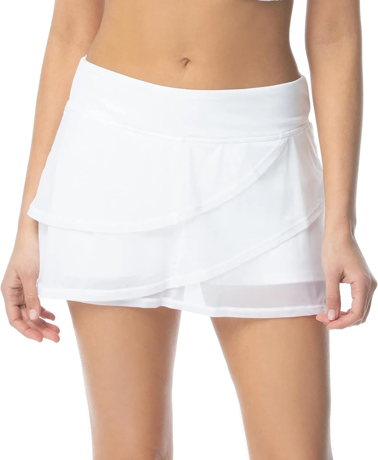 COCO REEF Mesh Layer Swim Skort  Tummy Control High Waisted Swimsuit Skirt