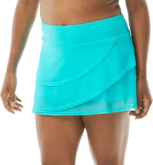 COCO REEF Mesh Layer Swim Skort  Tummy Control High Waisted Swimsuit Skirt