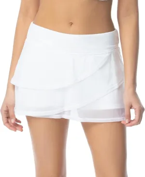 COCO REEF Mesh Layer Swim Skort  Tummy Control High Waisted Swimsuit Skirt