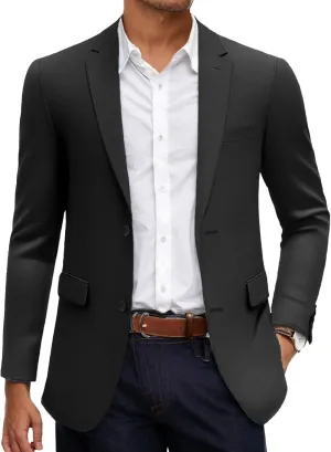 COOFANDY Mens Linen Casual Blazer Slim Fit Sport Coat Two Button Summer Suit Jacket Lightweight Business Sport Jacket