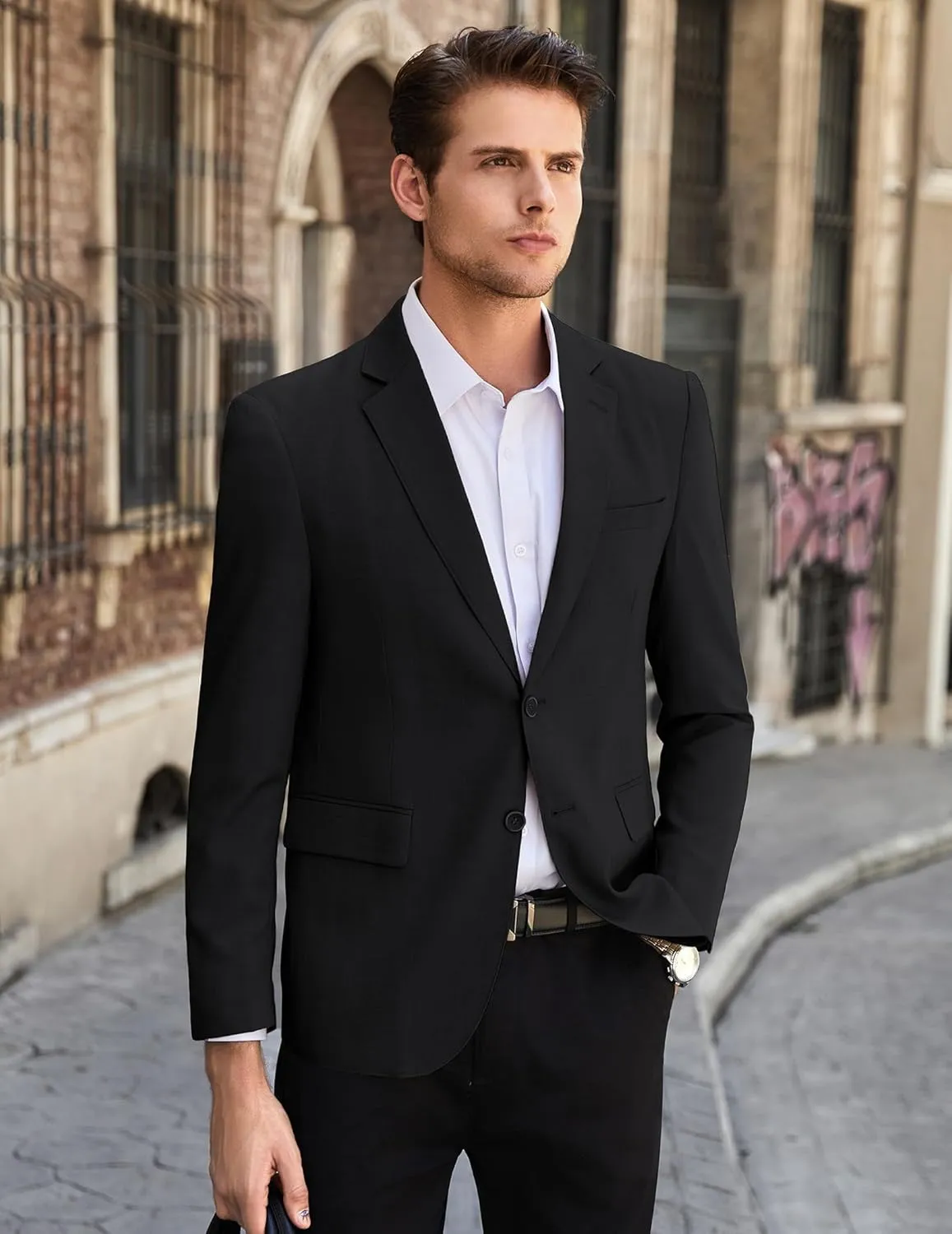 COOFANDY Mens Linen Casual Blazer Slim Fit Sport Coat Two Button Summer Suit Jacket Lightweight Business Sport Jacket