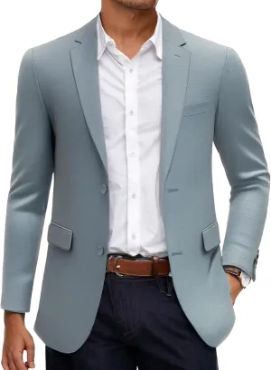 COOFANDY Mens Linen Casual Blazer Slim Fit Sport Coat Two Button Summer Suit Jacket Lightweight Business Sport Jacket