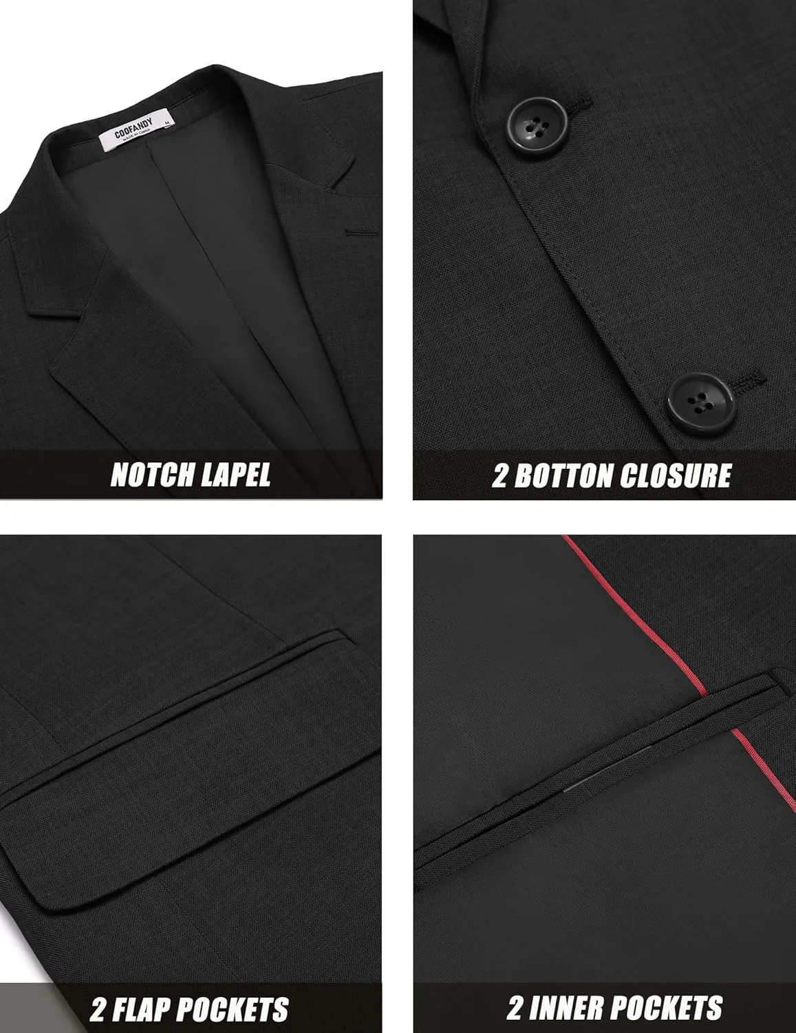 COOFANDY Mens Linen Casual Blazer Slim Fit Sport Coat Two Button Summer Suit Jacket Lightweight Business Sport Jacket