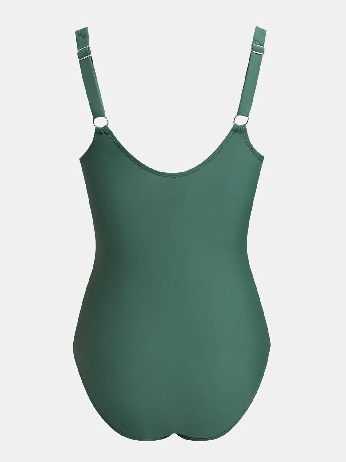 CUPSHE Women's One Piece Swimsuit Sweetheart Neck Wide Adjustable Straps Ruched Front Keyhole Bathing Suit