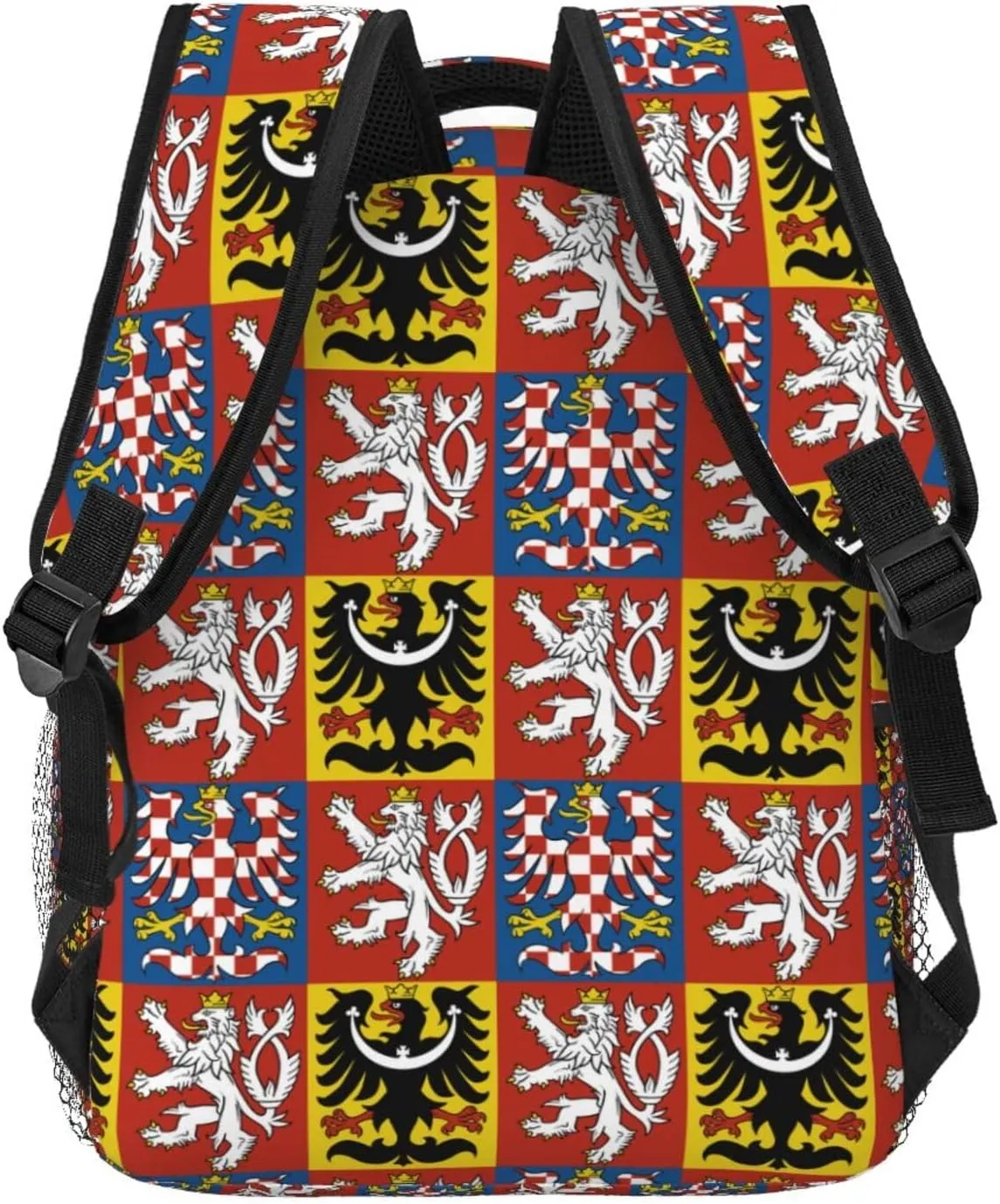 Czech Republic Coat of Arms Backpack Casual Laptop Backpack Double Shoulder Bag Lightweight Backpack For Women Men Travel