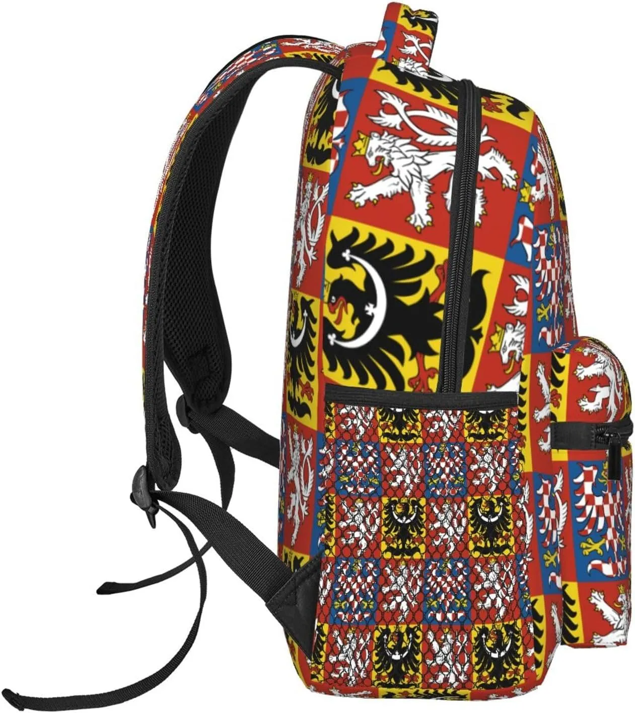 Czech Republic Coat of Arms Backpack Casual Laptop Backpack Double Shoulder Bag Lightweight Backpack For Women Men Travel
