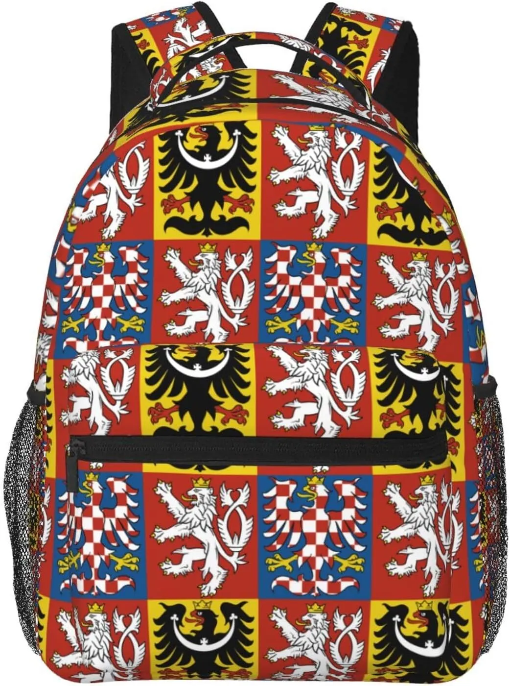 Czech Republic Coat of Arms Backpack Casual Laptop Backpack Double Shoulder Bag Lightweight Backpack For Women Men Travel
