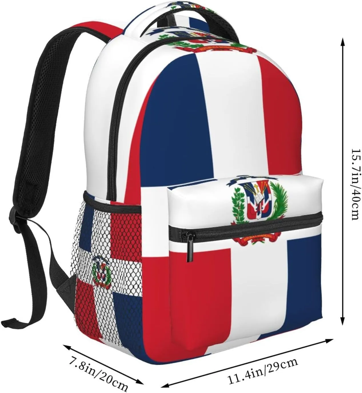 Dominican Republic Flag Backpack Casual Laptop Backpack Double Shoulder Bag Lightweight Backpack For Women Men Travel