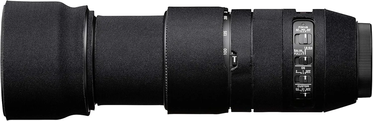 easyCover Lens Oak Neoprene Cover for Sigma 100-400mm f/5-6.3 DG DN OS Contemporary Lens, Black