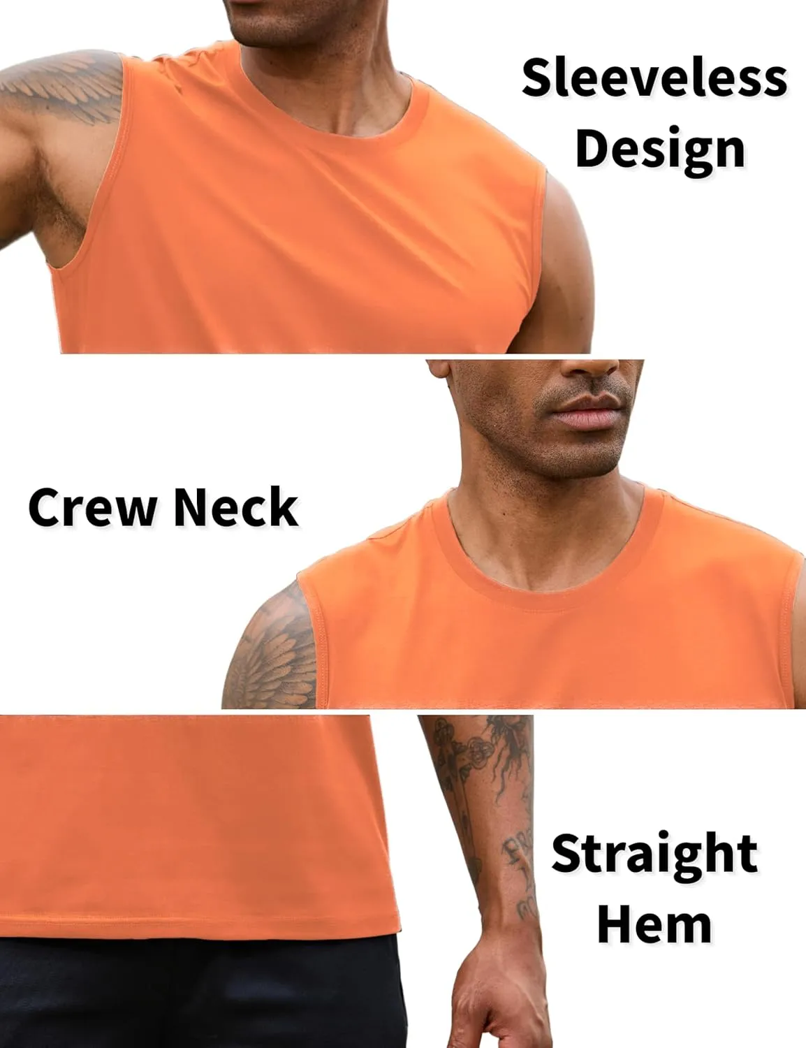 EKLENTSON Men's Tank Tops Sleeveless Workout Muscle Running Tees Lightweight Cotton Soft Summer Beach Causual Tank Shirts