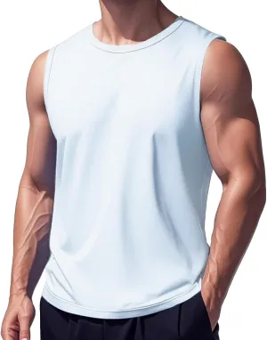 EKLENTSON Men's Tank Tops Sleeveless Workout Muscle Running Tees Lightweight Cotton Soft Summer Beach Causual Tank Shirts