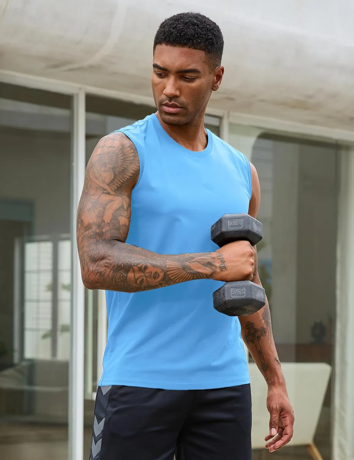 EKLENTSON Men's Tank Tops Sleeveless Workout Muscle Running Tees Lightweight Cotton Soft Summer Beach Causual Tank Shirts