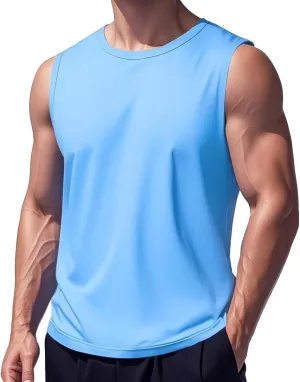 EKLENTSON Men's Tank Tops Sleeveless Workout Muscle Running Tees Lightweight Cotton Soft Summer Beach Causual Tank Shirts