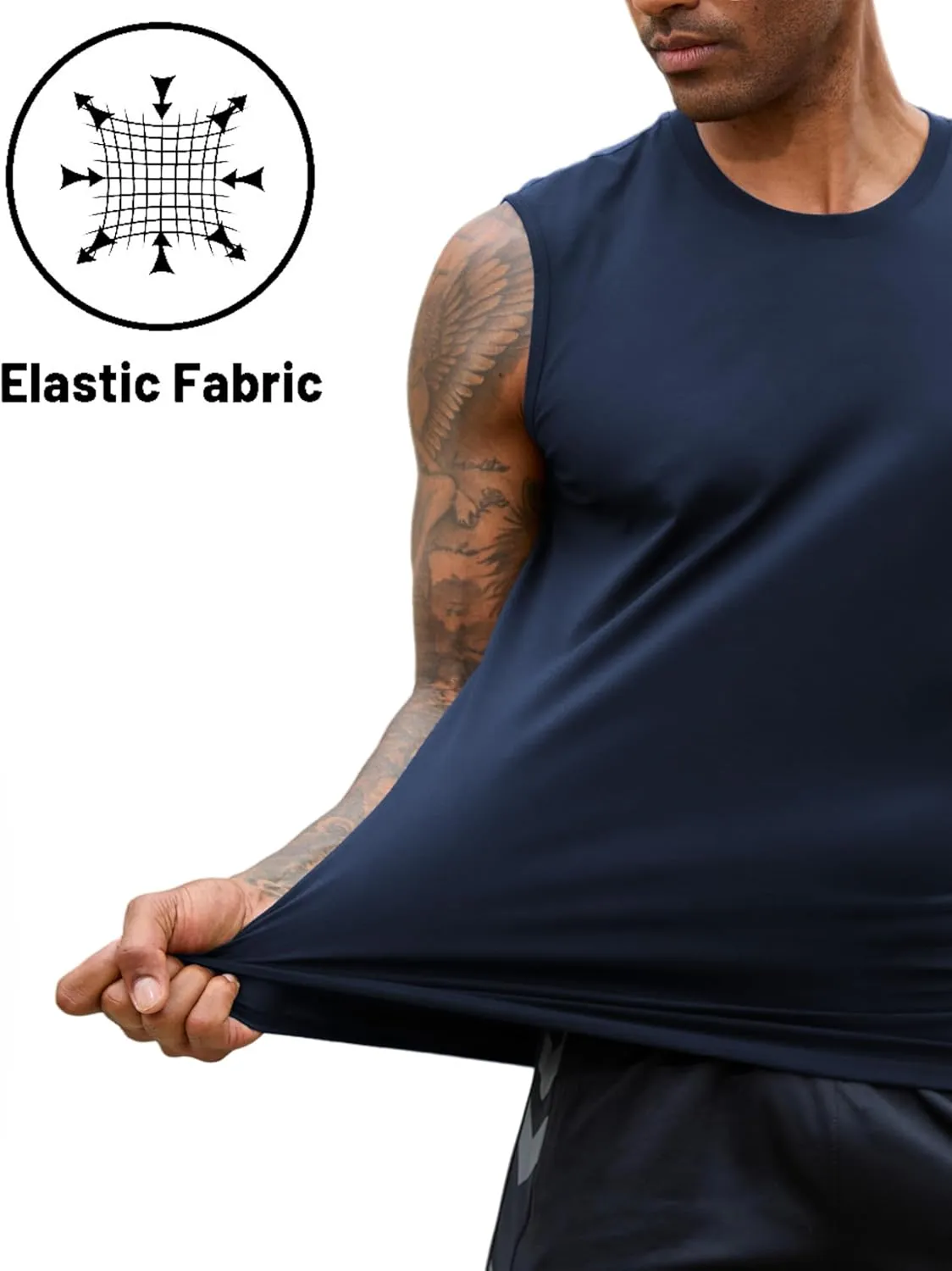 EKLENTSON Men's Tank Tops Sleeveless Workout Muscle Running Tees Lightweight Cotton Soft Summer Beach Causual Tank Shirts
