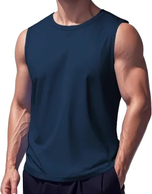 EKLENTSON Men's Tank Tops Sleeveless Workout Muscle Running Tees Lightweight Cotton Soft Summer Beach Causual Tank Shirts